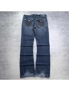 Y2K MEK Denim Grunge Bootcut Gothic Denim Jeans